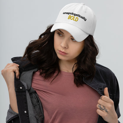 Unapologetically Bold White Dad Hat